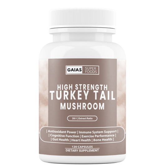 Turkey Tail Mushroom | Extract | 120 Capsules - Gaia's Superfoods