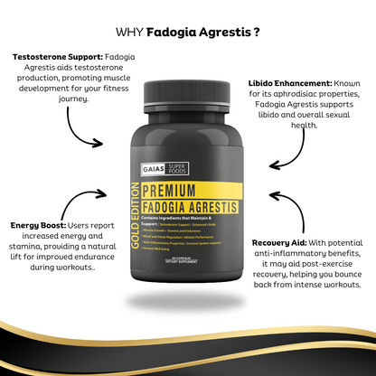 Premium Gold Edition | Fadogia Agrestis-testosterone support | 60 Capsules